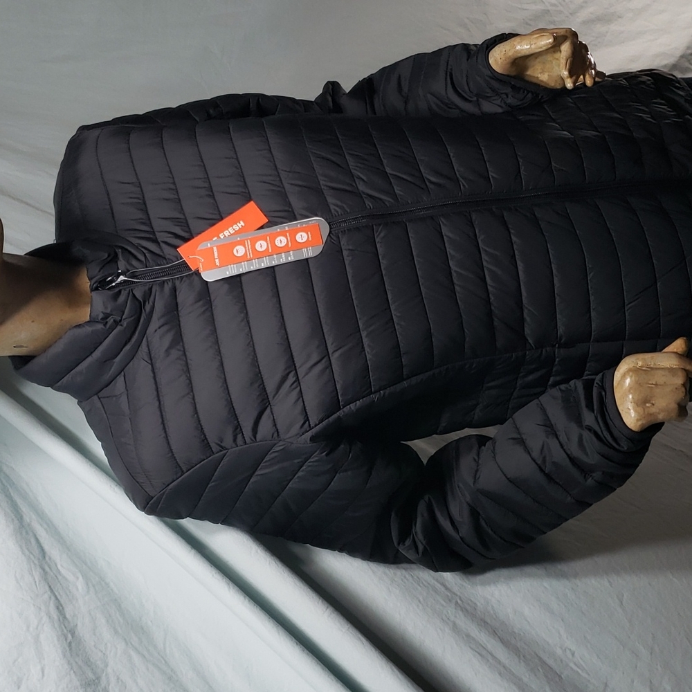 Joe Fresh Lightweight Packable Black Puffer Jacket Size Large - Picture 3 of 14